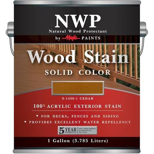 Majic Paints Yenkin Majestic Paint 9261215 1 gal Wood Stain Acrylic Solid Clear Cedar Paint 9261215